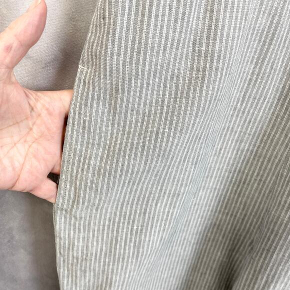 Everlane Womens Overalls 2 Blue Striped Linen Wide Leg Minimalist Boho Coastal - Picture 6 of 10